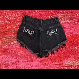 Shein black jean shorts